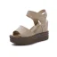 Chic / Beautiful Black Street Wear Suede Womens Sandals 2021 8 cm Wedges Waterproof Open / Peep Toe Sandals
