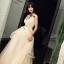 Lovely Champagne Prom Dresses 2018 A-Line / Princess Cascading Ruffles Spaghetti Straps Sleeveless Backless Floor-Length / Long Formal Dresses