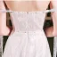 Charming Champagne Wedding Dresses 2018 A-Line / Princess Beading Lace Pearl Off-The-Shoulder Sleeveless Backless Sweep Train Wedding