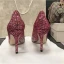 Glittrande Silver Purple Gradient-Färg Afton Pumps Läder 2021 Paljetter 8 cm Stilettklackar Spetsiga Pumps Högklackade
