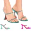 Sexy Mint Green Cocktail Party Evening Party Rhinestone Womens Sandals 2021 9 cm Stiletto Heels Open / Peep Toe Sandals High Heels