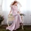 Élégant Rougissant Rose Robe De Soirée 2017 Trompette / Sirène En Dentelle Fleur Paillettes Encolure Dégagée Dos Nu 1/2 Manches Tribunal Train Robe De Ceremonie