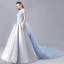 Stunning Prom Dresses 2018 A-Line / Princess Lace Appliques Pearl Scoop Neck Backless Sleeveless Royal Train Formal Dresses