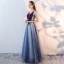 Chic / Beautiful Prom Dresses 2017 A-Line / Princess Appliques Crystal V-Neck Backless Sleeveless Floor-Length / Long Formal Dresses
