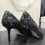 Charming Gold Sequins Evening Party Pumps 2021 Leather 8 cm Stiletto Heels Pointed Toe Pumps High Heels