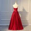 Simple Bordeaux Robe De Soirée 2018 Princesse Volants Bustier Sans Manches Dos Nu Longue Robe De Ceremonie