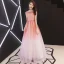 Élégant Dégradé De Couleur Robe De Bal 2018 Princesse Paillettes Encolure Dégagée Dos Nu Sans Manches Longue Robe De Ceremonie