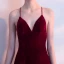 Modest / Simple Burgundy Evening Dresses  2018 Trumpet / Mermaid Spaghetti Straps X-Strap Backless Sleeveless Floor-Length / Long Formal Dresses