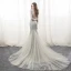 Luxury / Gorgeous Grey Evening Dresses  2018 Trumpet / Mermaid Beading Sequins V-Neck Backless Long Sleeve Chapel Train Formal Dresses