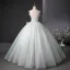 Bling Bling Mint Green Beading Sequins Pearl Lace Flower Appliques Prom Dresses 2025 Ball Gown Strapless Sleeveless Backless Floor-Length / Long Prom