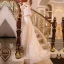 Élégant Champagne Robe De Mariée 2018 Princesse Appliques Encolure Dégagée 1/2 Manches Dos Nu Tribunal Train Mariage