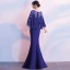 Élégant Robe De Soirée 2018 Trompette / Sirène En Dentelle Fleur Avec Châle Encolure Dégagée Longue Robe De Ceremonie