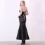 Sexy Noir Robe De Soirée 2018 Trompette / Sirène Daim Appliques Bustier Dos Nu Sans Manches Longueur Cheville Robe De Ceremonie