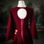 Elegant Burgundy Beading Sequins Lace Flower Velvet Prom Dresses 2025 A-Line / Princess V-Neck Long Sleeve Backless Floor-Length / Long Prom Formal Dresses
