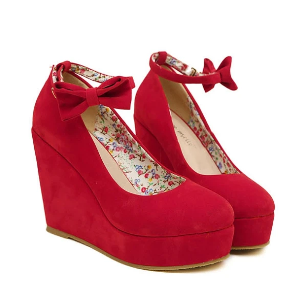 Enkla Svarta Casual Damskor 2018 Mocka Pande Zote Toe 10 cm Kilklackar