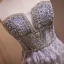 High-end Grey Handmade  Beading Pearl Sequins Feather Evening Dresses 2024 Trumpet / Mermaid Strapless Sleeveless Backless Evening Party Floor-Length / Long Formal Dresses