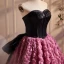 Fashion Fuchsia Ruffle Flower Prom Dresses 2024 Ball Gown Strapless Sleeveless Backless Bow Court Train Prom Formal Dresses