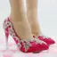 Chic / Beautiful Fuchsia Evening Party Pumps 2018 Rhinestone 8 cm Stiletto Heels Pointed Toe Pumps