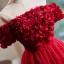 Chic / Beautiful Red Appliques Short Prom Dresses 2024 Ball Gown Off-The-Shoulder Short Sleeve Backless Prom Formal Dresses