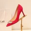 Scintillantes Argenté Chaussure De Mariée 2018 Faux Diamant Paillettes Cuir 8 cm Talons Aiguilles À Bout Pointu Mariage Escarpins