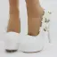 Modern / Fashion Ivory Evening Party Pumps 2018 Appliques 14 cm Pearl Stiletto Heels Round Toe Pumps