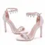 Moderne / Mode Blanche Soirée Sandales Femme 2018 Faux Diamant Bride Cheville 11 cm Talons Aiguilles Peep Toes / Bout Ouvert Sandales