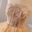 Sexy Gold Beading Sequins Cascading Ruffles Short Prom Dresses Party Dresses 2024 Ball Gown Strapless Sleeveless Backless Prom Party Dresses