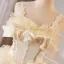 Elegant Champagne Cascading Ruffles Appliques Satin Party Dresses 2024 Ball Gown Spaghetti Straps Sleeveless Backless Knee-Length Formal Dresses