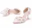Elegant White Wedding Shoes 2018 Appliques Rhinestone 8 cm Stiletto Heels Pointed Toe Wedding High Heels