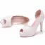 Chic / Beautiful White Wedding Shoes 2018 Lace Pearl 11 cm Thick Heels Open / Peep Toe Wedding High Heels