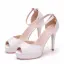 Modest / Simple White Casual Womens Shoes 2018 Ankle Strap 11 cm Stiletto Heels Open / Peep Toe High Heels