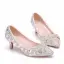 Sparkly Sølv Brudesko 2018 Krystall Rhinestone 5 cm Stiletthæler Spisse Bryllup Pumps