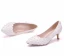 Chic / Beautiful White Wedding Shoes 2018 Lace Flower Pearl 5 cm Stiletto Heels Pointed Toe Wedding Pumps