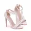 Charmant Weiß Brautschuhe 2018 Spitze Blumen Strass Knöchelriemen Perle T-Riemen 9 cm Stilettos Peeptoes Hochzeit Hochhackige