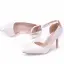 Schlicht Weiß Büro Damenschuhe 2018 Knöchelriemen 8 cm Stilettos Spitzschuh Hochhackige