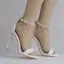 Sexy White Wedding Shoes 2018 Pearl Rhinestone Tassel Ankle Strap 11 cm Stiletto Heels Open / Peep Toe Wedding High Heels