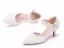Chic / Beautiful White Wedding Shoes 2018 Lace Pearl Buckle 5 cm Stiletto Heels Pointed Toe Wedding High Heels