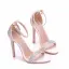 Schöne Weiß Brautschuhe 2018 Strass Knöchelriemen 11 cm Stilettos Peeptoes Hochzeit Hochhackige