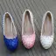 Lovely Blushing Pink Wedding Shoes 2018 Lace Flower Rhinestone 14 cm Stiletto Heels Round Toe Wedding Pumps