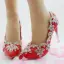 Chinese style Red Wedding Shoes 2018 Rhinestone 9 cm Crystal Stiletto Heels Pointed Toe Wedding Pumps