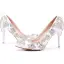 Scintillantes Ivoire Chaussure De Mariée 2018 Faux Diamant 8 cm Talons Aiguilles À Bout Pointu Mariage Escarpins