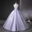 Charming Lavender Ball Gown Prom Dresses 2025 Strapless Sleeveless Backless Floor-Length / Long Prom Formal Dresses