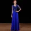 Luxury / Gorgeous Burgundy Handmade  Beading Evening Dresses  2019 A-Line / Princess Sequins V-Neck Backless 3/4 Sleeve Floor-Length / Long Formal Dresses