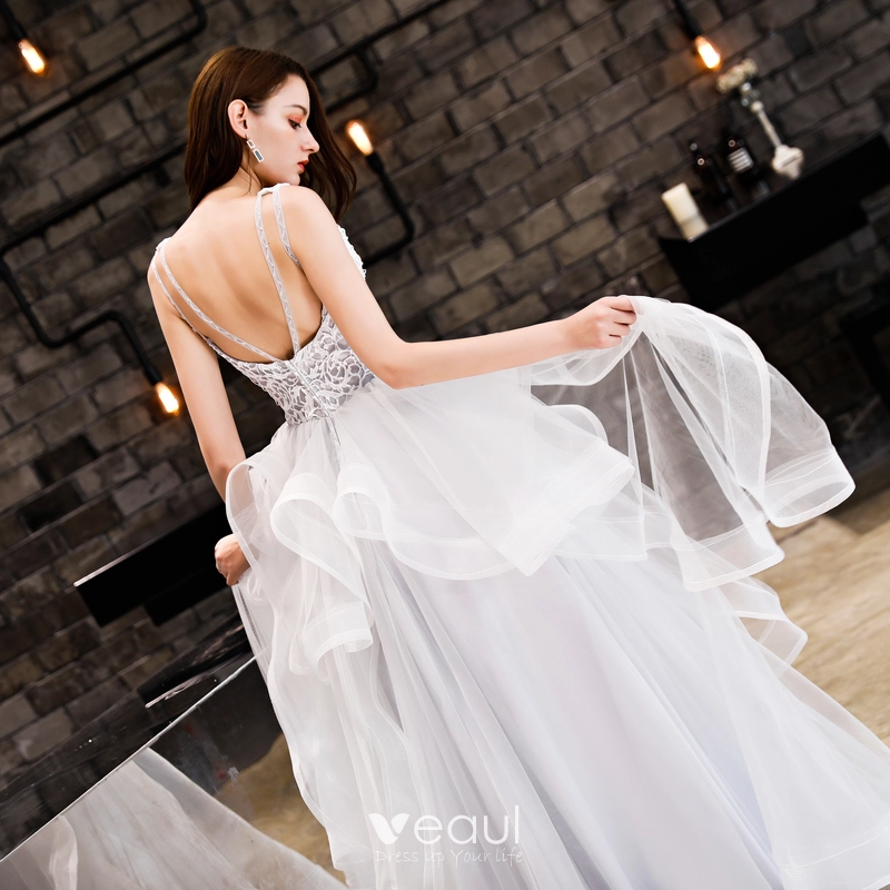 White prom gowns 2019 online