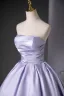 Charming Lavender Ball Gown Prom Dresses 2025 Strapless Sleeveless Backless Floor-Length / Long Prom Formal Dresses