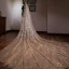 Scintillantes Doré Glitter Voile De Mariée 2019