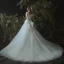 Elegant Elfenben Brudekjoler 2019 Prinsesse Av Skulderen Korte Ermer Ryggløse Chapel Train