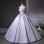 Charming Lavender Ball Gown Prom Dresses 2025 Strapless Sleeveless Backless Floor-Length / Long Prom Formal Dresses