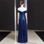 Sparkly Royal Blue Evening Dresses  2019 A-Line / Princess Sequins Scoop Neck Short Sleeve Floor-Length / Long Formal Dresses