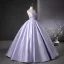 Charming Lavender Ball Gown Prom Dresses 2025 Strapless Sleeveless Backless Floor-Length / Long Prom Formal Dresses